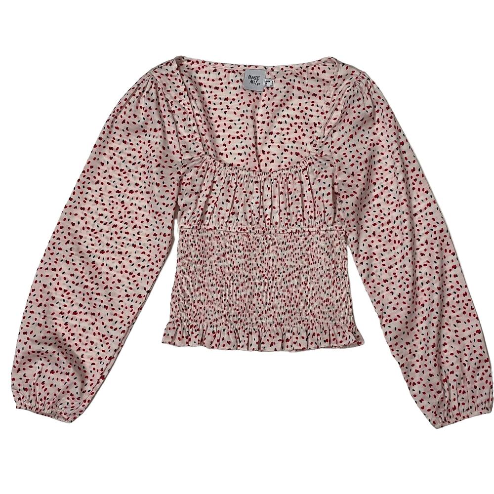 Princess Polly Melvin Top - White/Pink - US 0